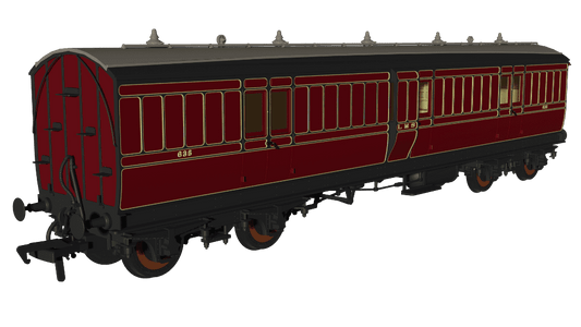 Rapido 978160 LMS Period 1 Evolution Non-Corridor Full Brake No.635 OO Gauge *PRE ORDER £62.96*