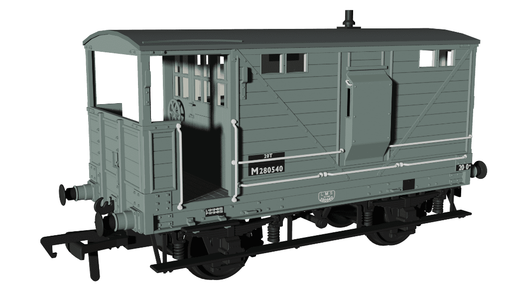 Rapido 987008 LNWR D17b Brake - BR No.M280540 OO Gauge *PRE ORDER £42.26*