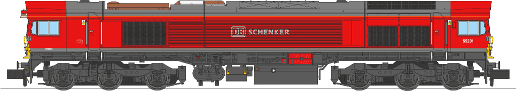 Revolution Class 59/2 59202 Alan Meddows - DB livery - N Gauge SOUND