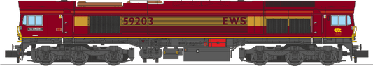 Revolution Class 59/2 59203 Vale of Pickering - EWS livery - N Gauge SOUND
