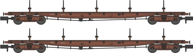 Revolution RT-N-BRV-201 Twin pack of Borail EB in bauxite livery with 5 bolsters B946189 & B946192