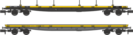 Revolution RT-N-YLA-206 Twin pack of Mullets in Departmental yellow. (black & Grey underframes)