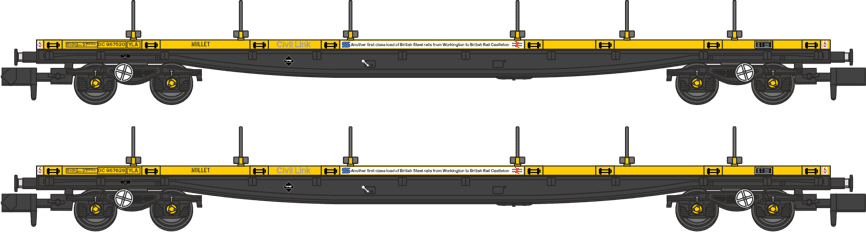 Revolution RT-N-YLA-207 Twin pack of YLA Mullets in Departmental yellow Civil Link DC967520 DC967629