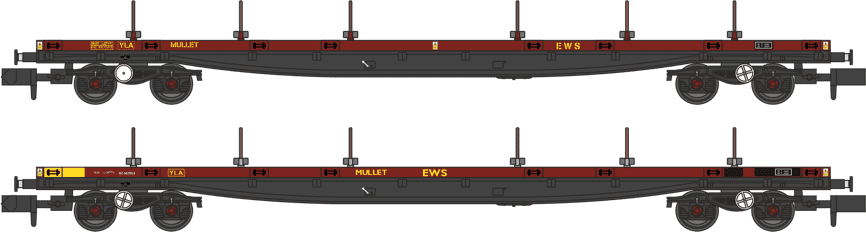Revolution RT-N-YLA-208 Twin pack of YLA Mullets in EWS livery. DC967583 and DC967603 N Gauge