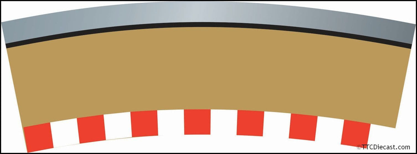 Scalextric C7019 Single Lane Radius 3 Curve Outer Borders 22.5° x 4