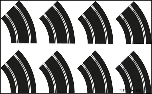 Scalextric C8196 Scalextric R2 Curve *8 Track Extension Pack - Replaces C8556 once sold out