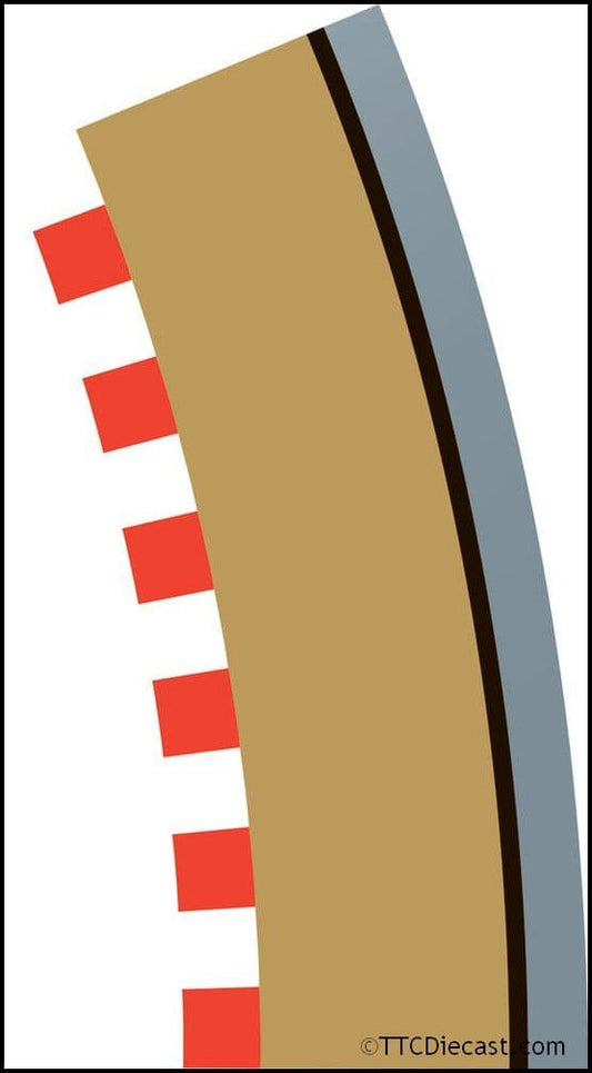Scalextric C8239 Radius 2 Curve Outer Borders 22.5° x 4