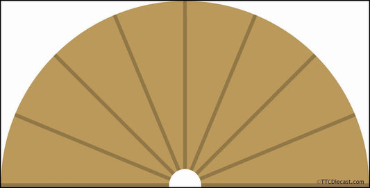 Scalextric C8279 Radius 1 Curve Inner Borders 180° x 2