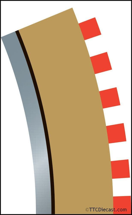 Scalextric C8281 Radius 3 Curve Inner Borders 22.5° x 4