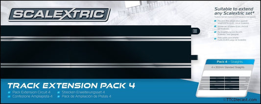 Scalextric C8526 Scalextric Straight X 4 Extension Pack - New title