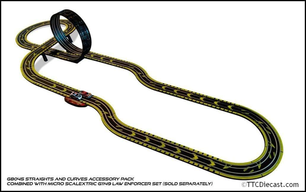 Scalextric G8045 Micro Scalextric Track Extension Pack - Straights & Curves *PRE ORDER £17.99*