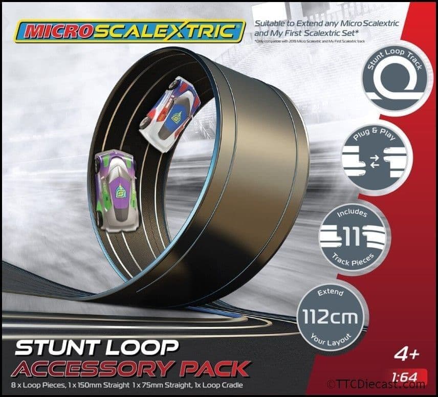 Scalextric G8046 Micro Scalextric Track Stunt Extension Pack - Stunt Loop *PRE ORDER £17.99*