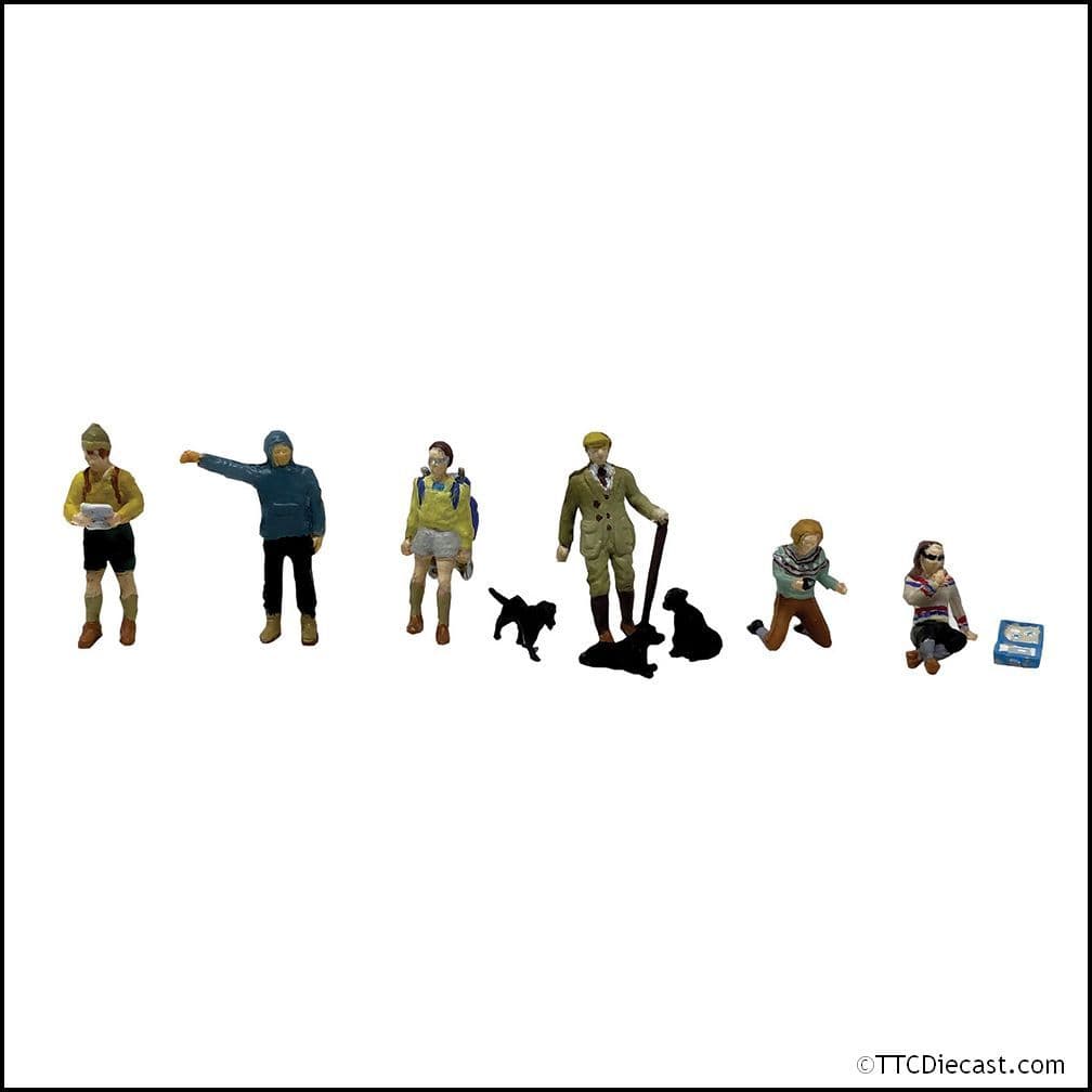 Scenecraft 36-429 Hikers and Dog Walkers, OO Gauge