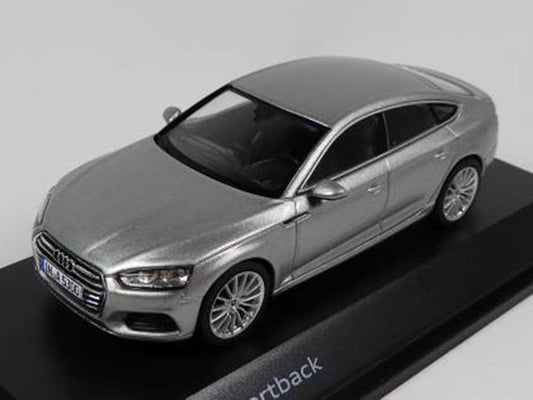 Spark 5011605031, 1:43 Scale Audi A5 Sportback, Florett Silver, Audi Main Dealer Packaging