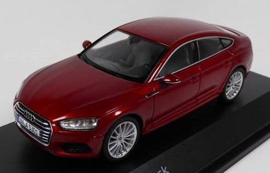 Spark 5011605032, 1:43 Scale Audi A5 Sportback, Matador Red, Audi Main Dealer Packaging