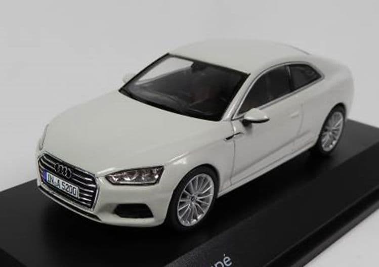 Spark 5011605431, 1:43 Scale Audi A5 Coupe, Glacier White, Audi Main Dealer Packaging