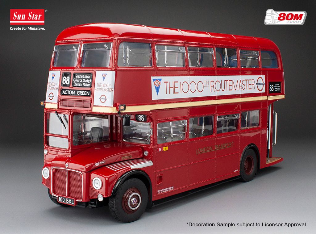 Sunstar H2943 AEC Routemaster - London Transport RM1000 - 100 BXL - PRE ORDER NOW £219.99