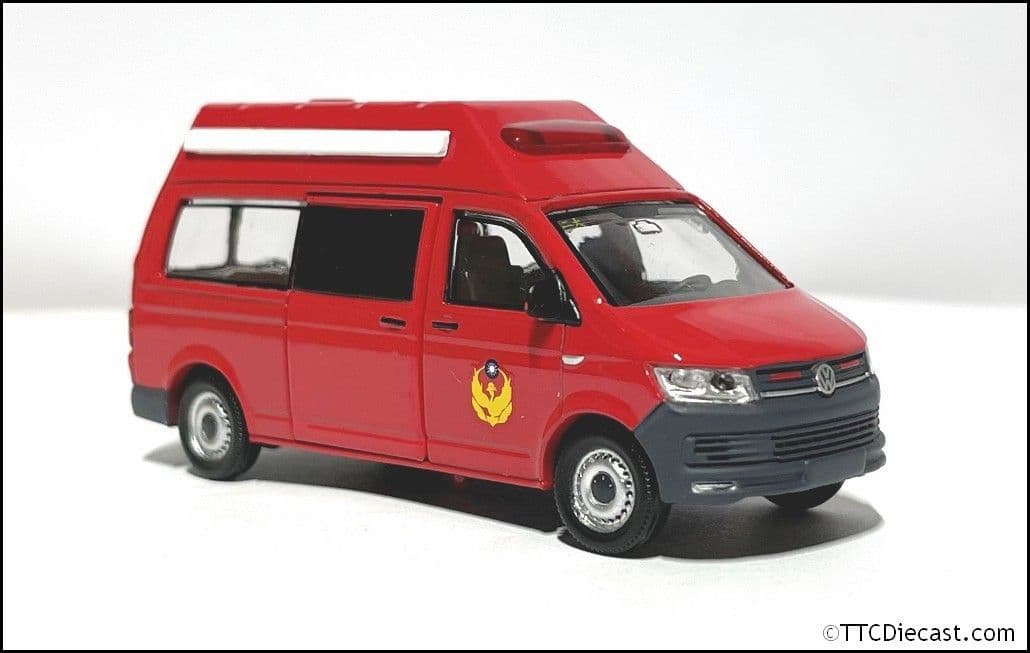 Tiny ATC64558 (TW52) Volkswagen T6 Transporter Taiwan Fire, 1/64 Scale - LAST FEW