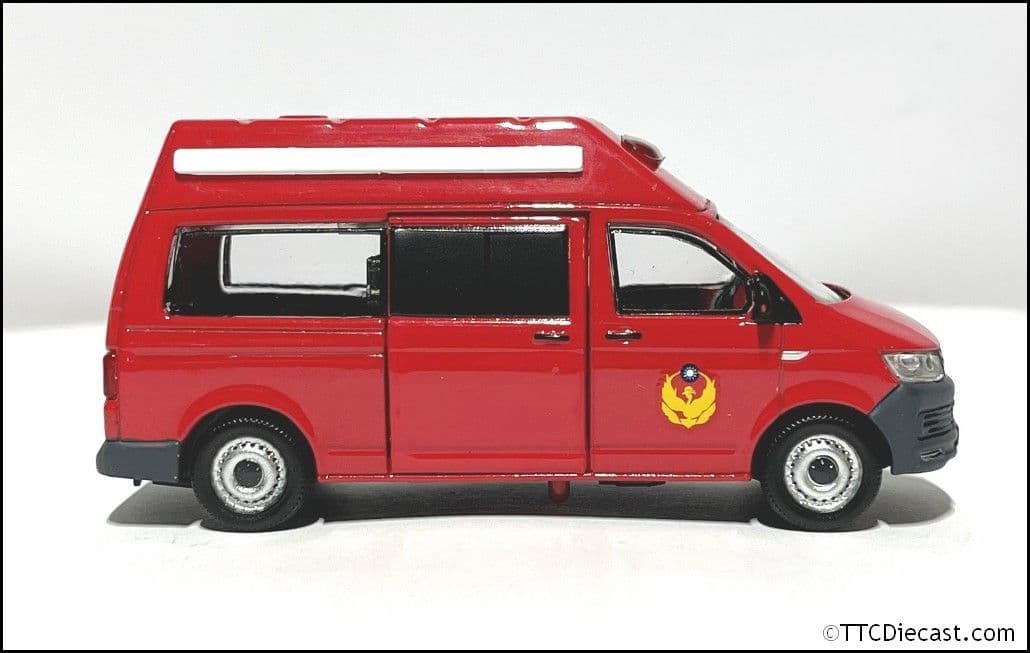 Tiny ATC64558 (TW52) Volkswagen T6 Transporter Taiwan Fire, 1/64 Scale - LAST FEW
