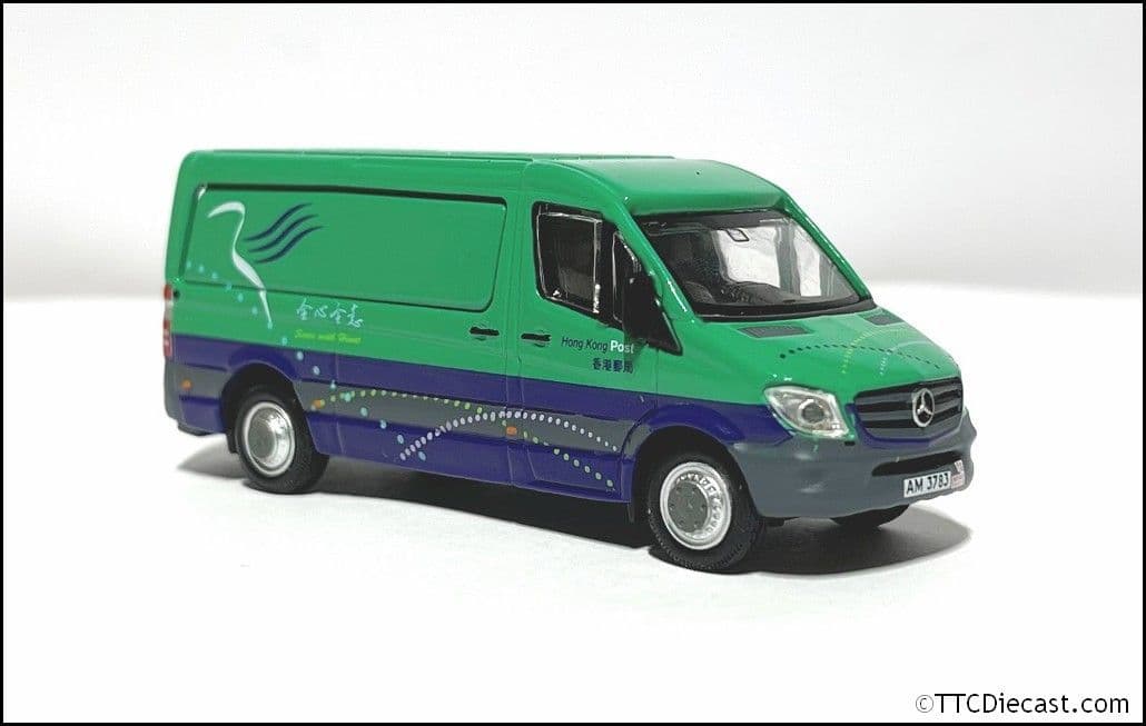 Tiny ATC64795 Mercedes Benz Sprinter Post Office Green/Blue 1:76 Scale - LAST FEW