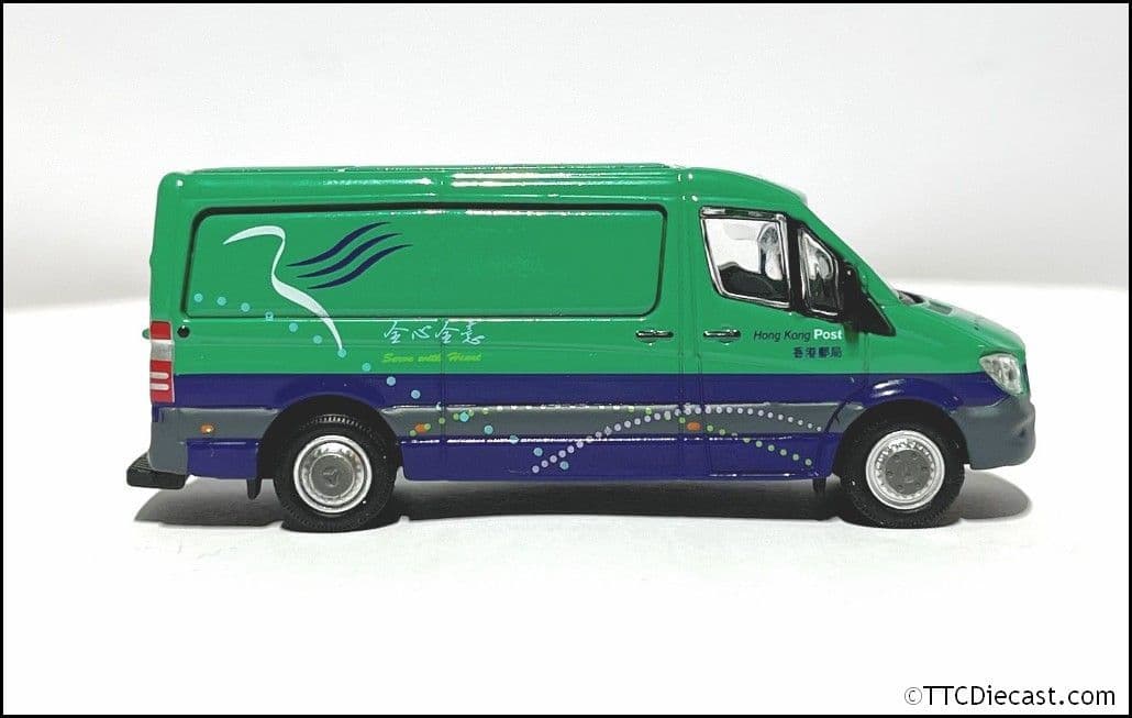 Tiny ATC64795 Mercedes Benz Sprinter Post Office Green/Blue 1:76 Scale - LAST FEW