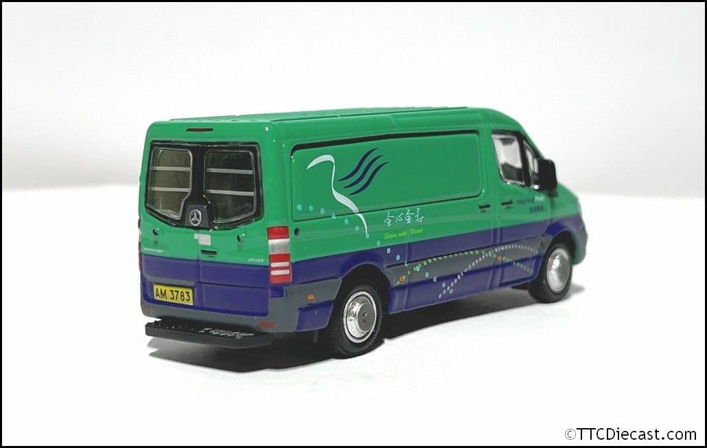 Tiny ATC64795 Mercedes Benz Sprinter Post Office Green/Blue 1:76 Scale - LAST FEW
