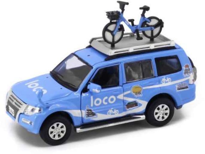 Tiny ATC65166 Mitsubishi Pajero Loco Bike Blue/White 1:64 Scale