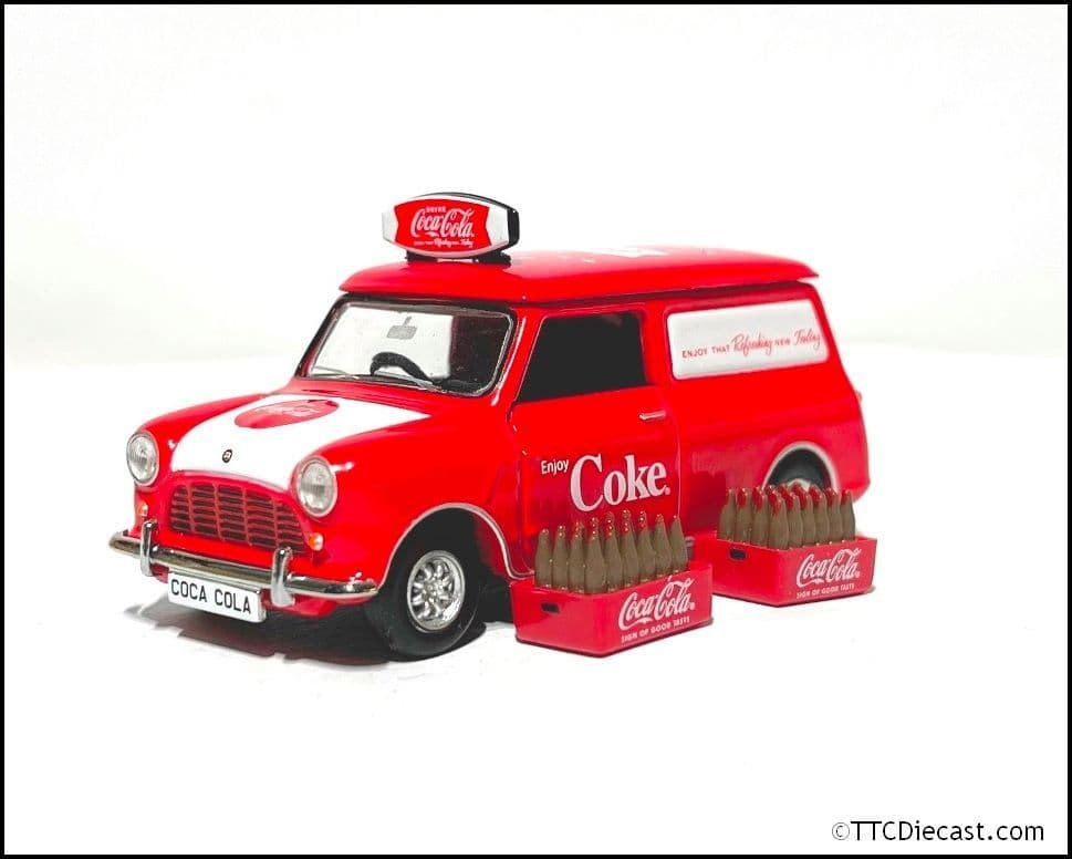Tiny COKE030 Mini Cooper Coca-Cola w/Bottle Crates 1:50 Scale - LAST FEW