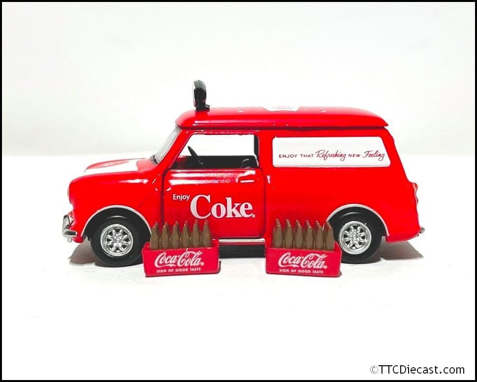 Tiny COKE030 Mini Cooper Coca-Cola w/Bottle Crates 1:50 Scale - LAST FEW