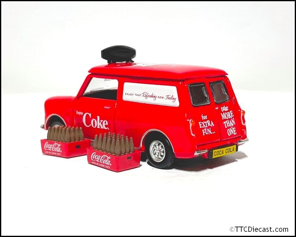 Tiny COKE030 Mini Cooper Coca-Cola w/Bottle Crates 1:50 Scale - LAST FEW