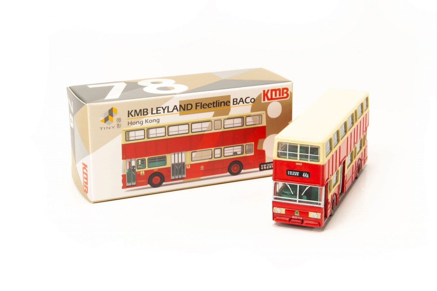 Tiny KMB2018108 78 KMB Leyland Fleetline BACo (44A Tai Kok Tsui Ferry) 1/110 Scale - LAST FEW