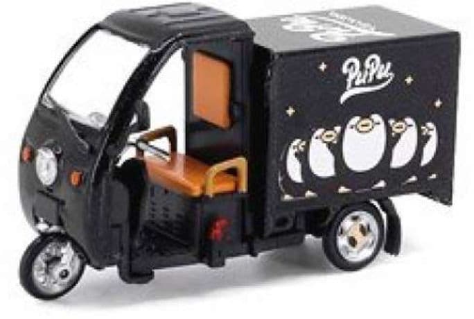 Tiny PUPU003 Electric Tricycle Pupu Aliens Black, 1:43 Scale