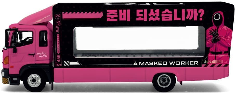 Tiny 66319 Hino500 Box Car Transporter (Squid Game)  1:64 Scale *PRE ORDER £44.19*