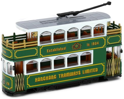 Tiny 66477 Green Antique Tram #28 Hong Kong Tramways  1:120 Scale *PRE ORDER £19.94*