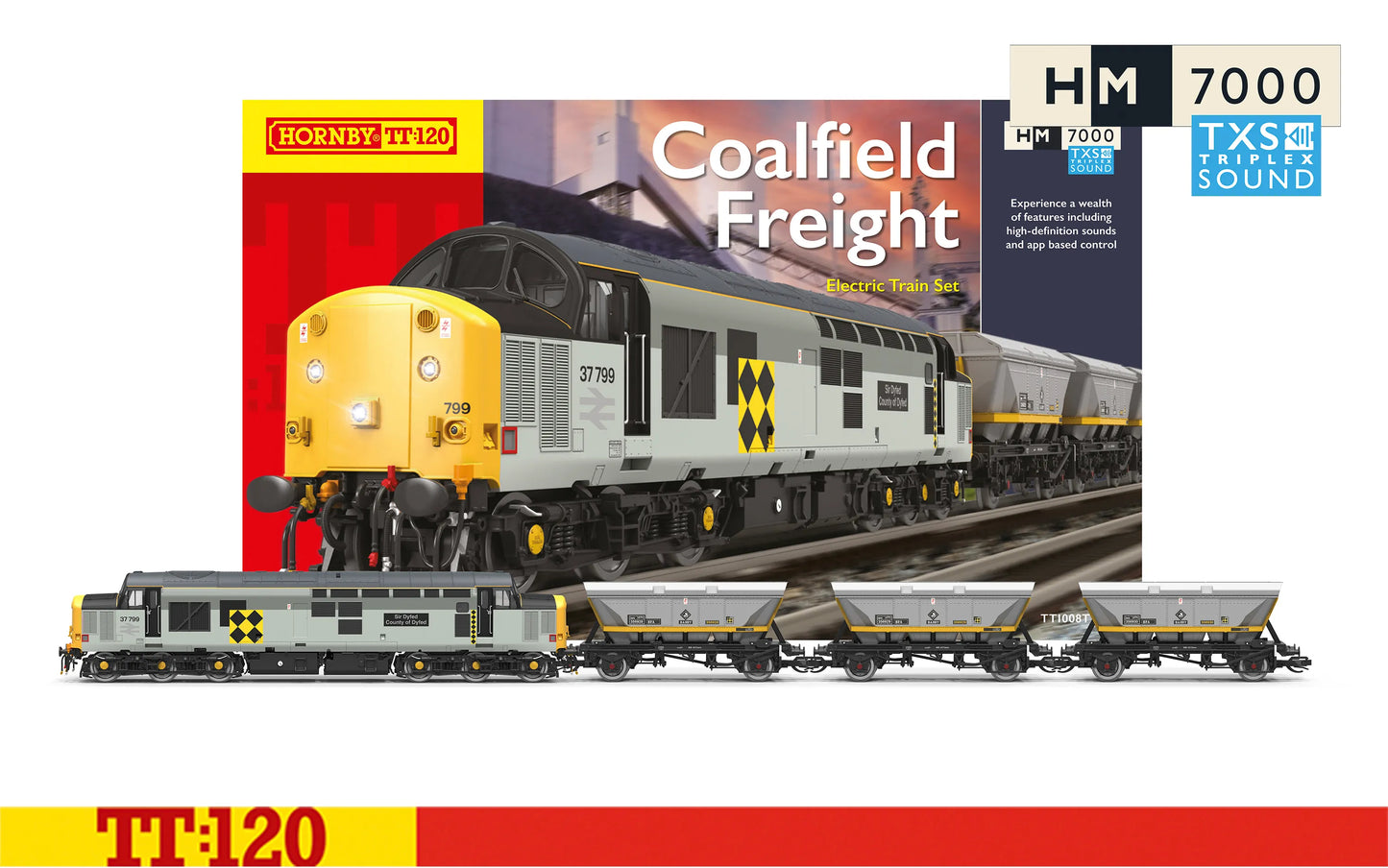Hornby TT1008TXSM Coalfield Freight Train Set - DCC Sound Fitted TT120 Gauge *PRE ORDER £224.99*