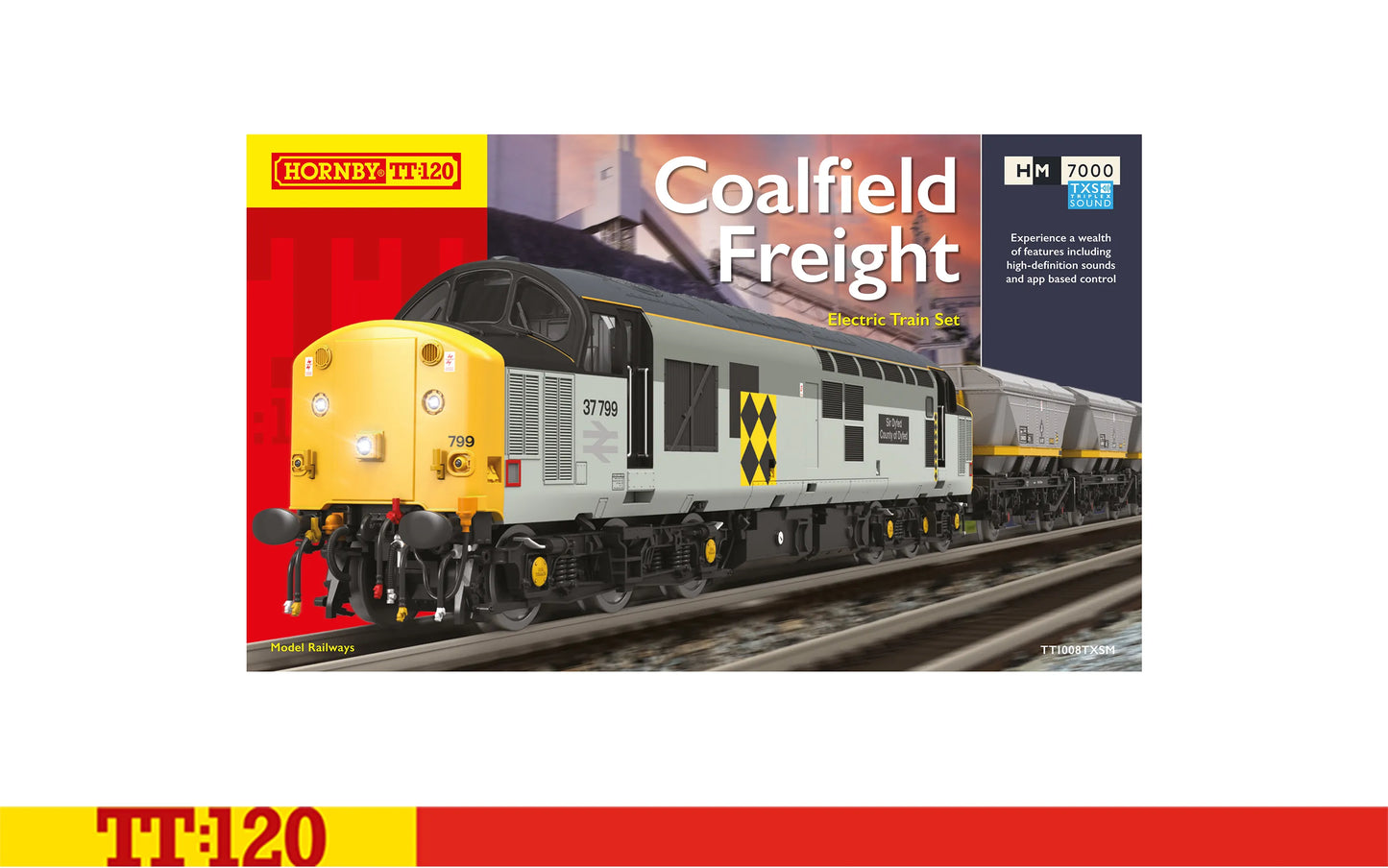 Hornby TT1008TXSM Coalfield Freight Train Set - DCC Sound Fitted TT120 Gauge *PRE ORDER £224.99*
