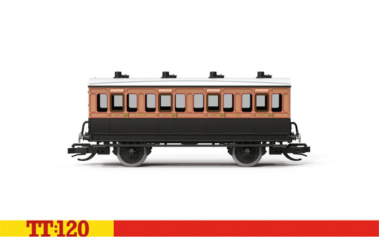 Hornby TT4078 LSWR 4 Wheel Coach 1st Class 123 TT120 Gauge *PRE ORDER £31.49*