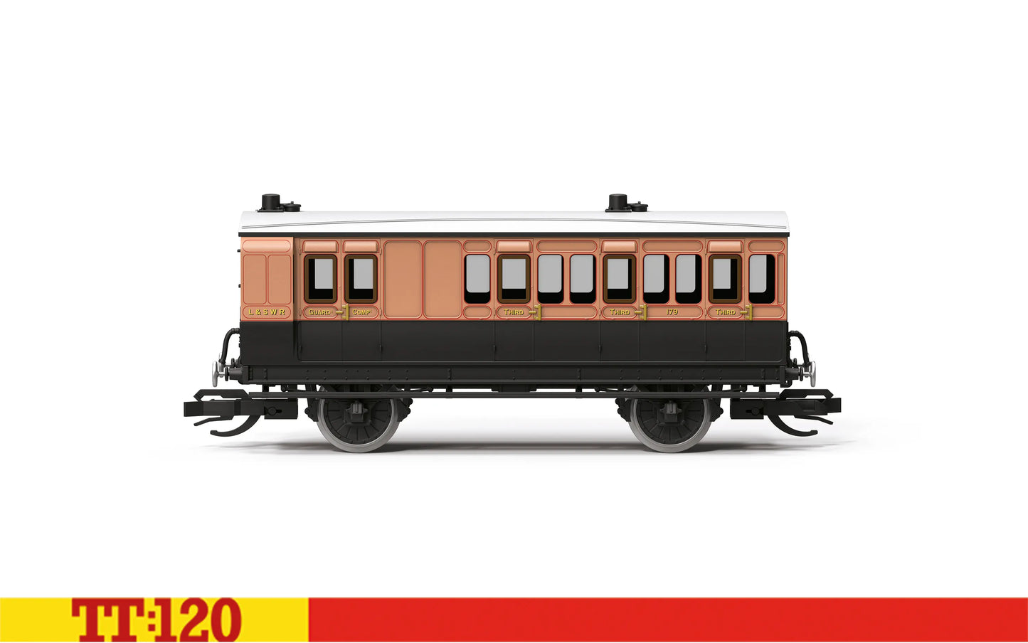 Hornby TT4080 LSWR 4 Wheel Coach 3rd Class Brake 179 TT120 Gauge *PRE ORDER £31.49*