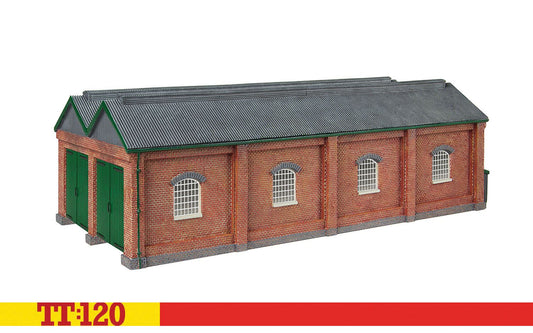 Hornby TT9019 Double Engine Shed - Red Brick Collection TT120 Gauge *PRE ORDER £53.09*