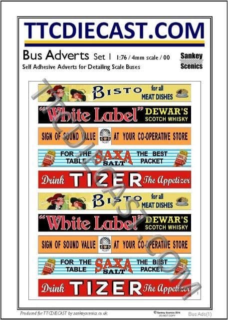 TTCDECALSSET1 - BUS DECAL SET 1