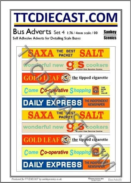 TTCDECALSSET4 - BUS DECAL SET 4