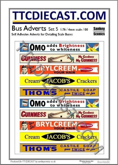 TTCDECALSSET5 - BUS DECAL SET 5