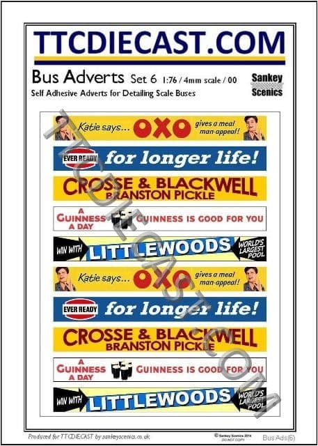 TTCDECALSSET6 - BUS DECAL SET 6 – TTCDiecast.com