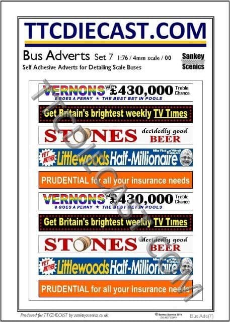 TTCDECALSSET7 - BUS DECAL SET 7