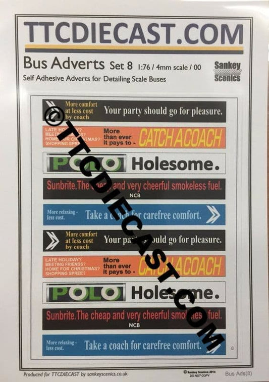 TTCDECALSSET8 - BUS DECAL SET 8