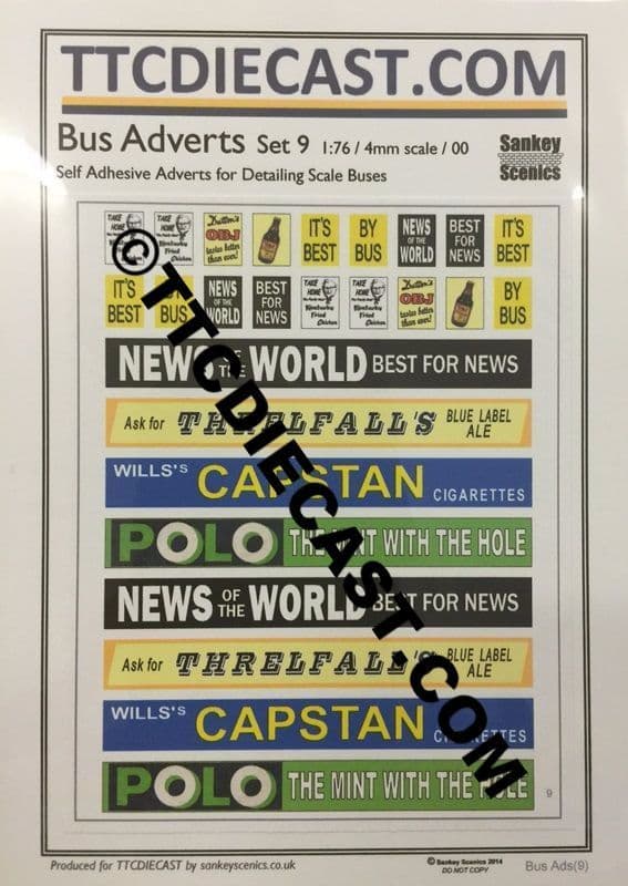 TTCDECALSSET9 - BUS DECAL SET 9