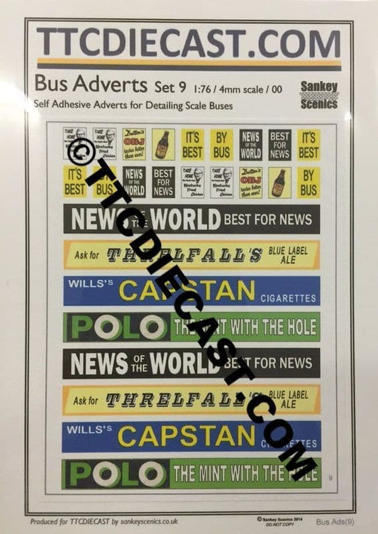 TTCDECALSSET9 - BUS DECAL SET 9