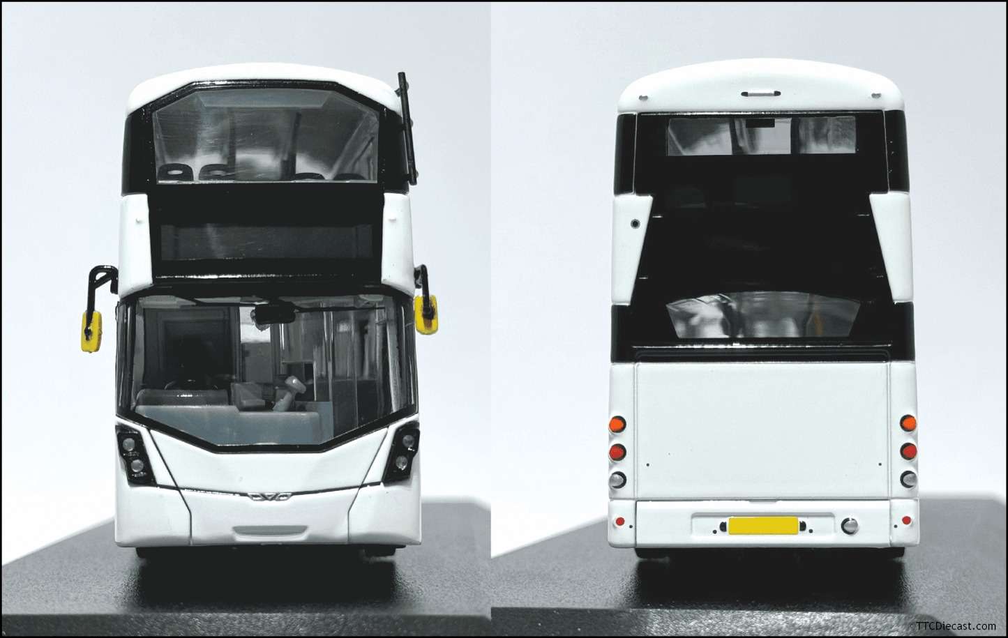 80M W76002 Wright Streetdeck, Dual Door, Plain White TTC EXCLUSIVE - 1:76 Scale