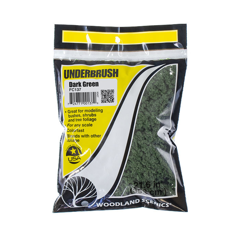 Woodland Scenics WFC137 Dark Green Underbrush (Bag)