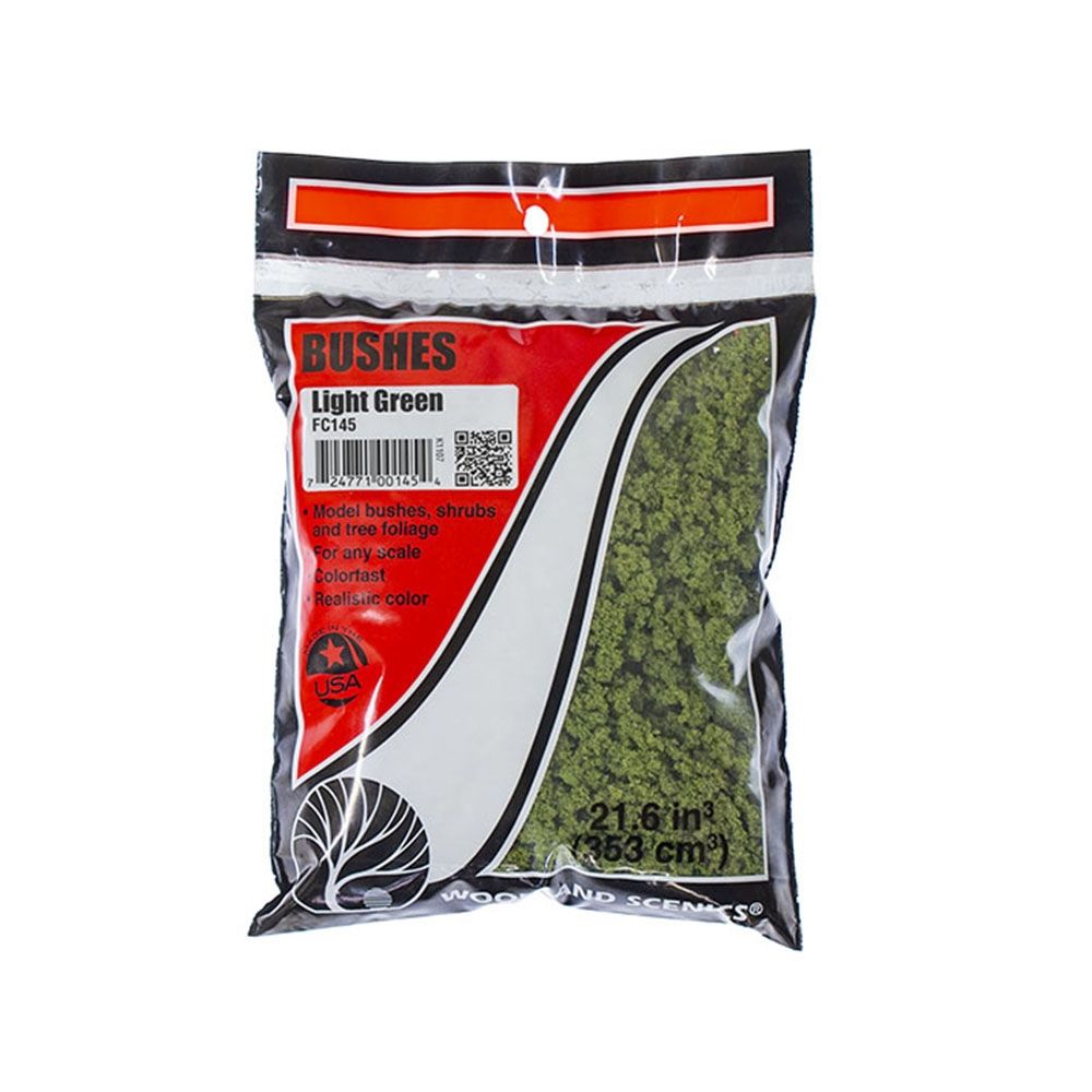 Woodland Scenics WFC145 Light Green Bushes (Bag)